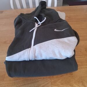Nike Dark Gray and Light Gray Hoodie